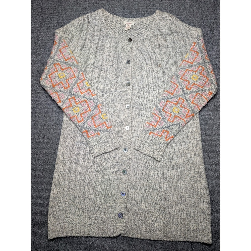 Sundance Womens Longline Wool Blend Cardigan Size XL Mother of Pearl Buttons‎